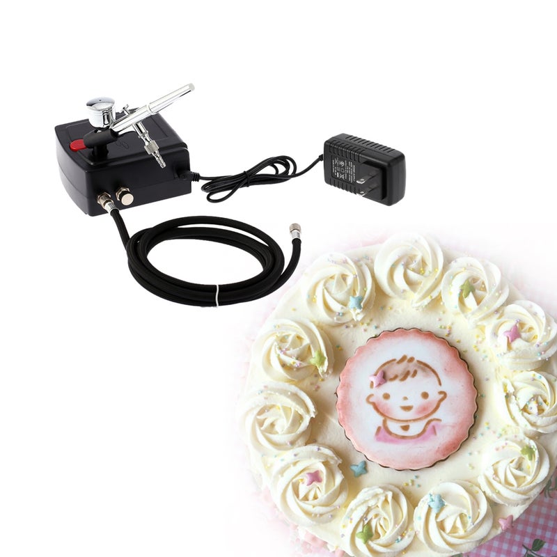Gravity Feed Dual Action Airbrush And Compressor Kit Black 20 x 12 x 13cm