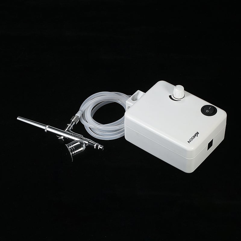 Multi-Purpose Dual Action Airbrush Mini Air Compressor Set White 23.50 x 8.20 x 17cm