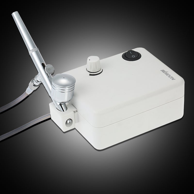 Multi-Purpose Dual Action Airbrush Mini Air Compressor Set White 23.50 x 8.20 x 17cm