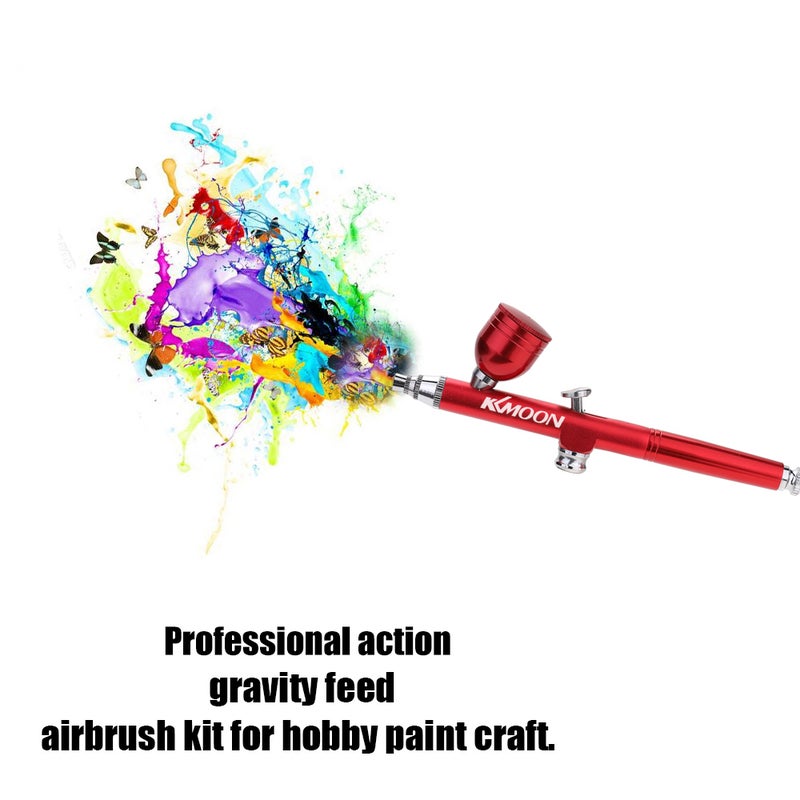 Portable Mini Size Spray Pump Pen Air Compressor Set Red 20 x 6 x 8cm - Image 5