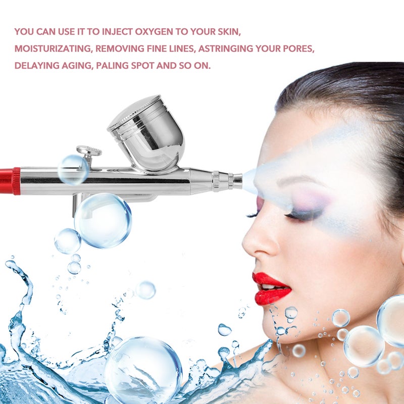 5-Piece Painting Craft Cake Spray Model Airbrush Kit Set Red 21.80 x 6.50 x 17.50cm