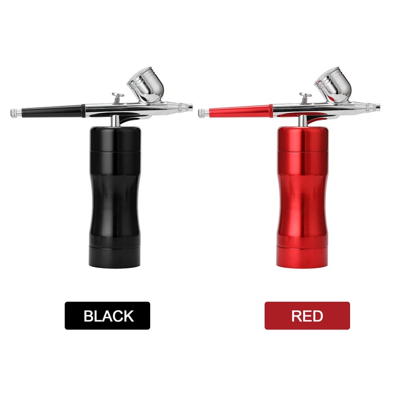 5-Piece Painting Craft Cake Spray Model Airbrush Kit Set Red 21.80 x 6.50 x 17.50cm