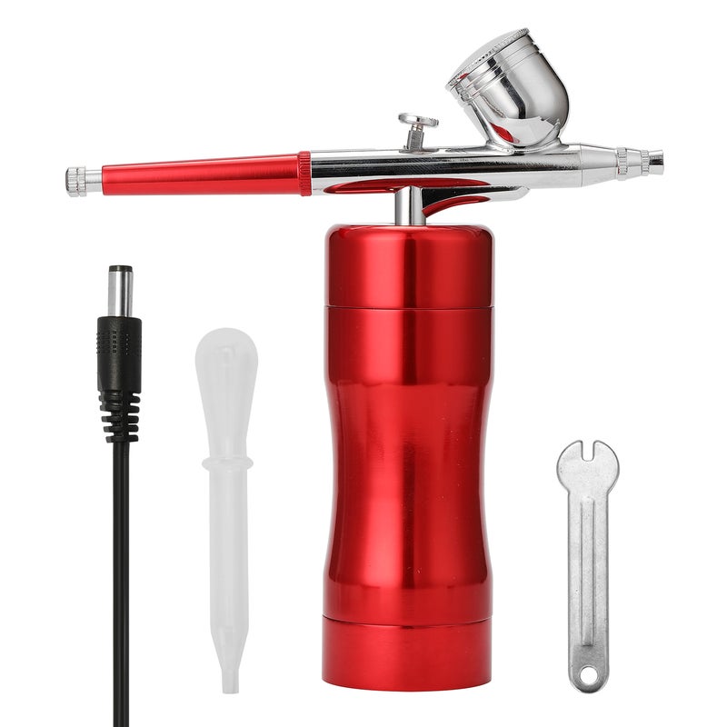5-Piece Painting Craft Cake Spray Model Airbrush Kit Set Red 21.80 x 6.50 x 17.50cm  - Image 1