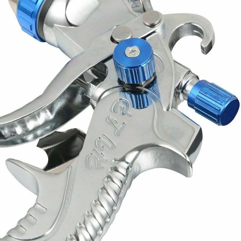 طقم بخاخ طلاء للسيارة طراز 600CC HVLP فضي 22.50 x 13.50 x 14سم - Image 5