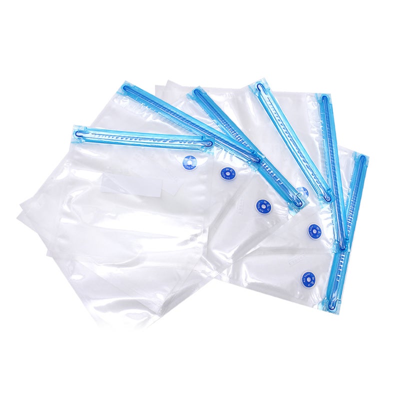5-Piece Vacuum Storage Food Saver Seal Bag Set White 22 x 3 x 17cm - Image 2