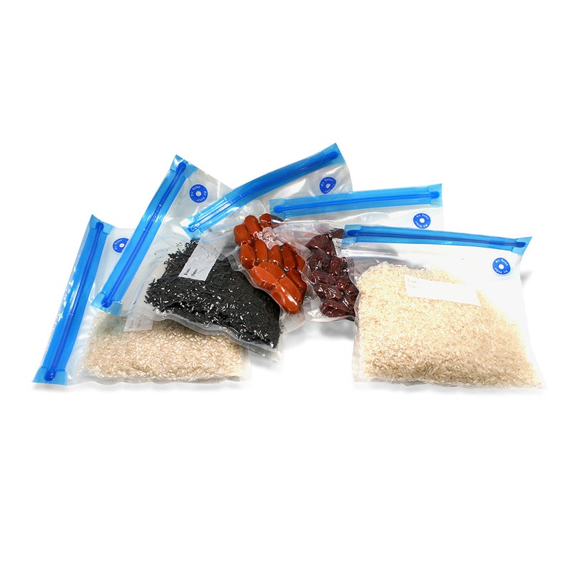 5-Piece Vacuum Storage Food Saver Seal Bag Set White 22 x 3 x 21cm - Image 5