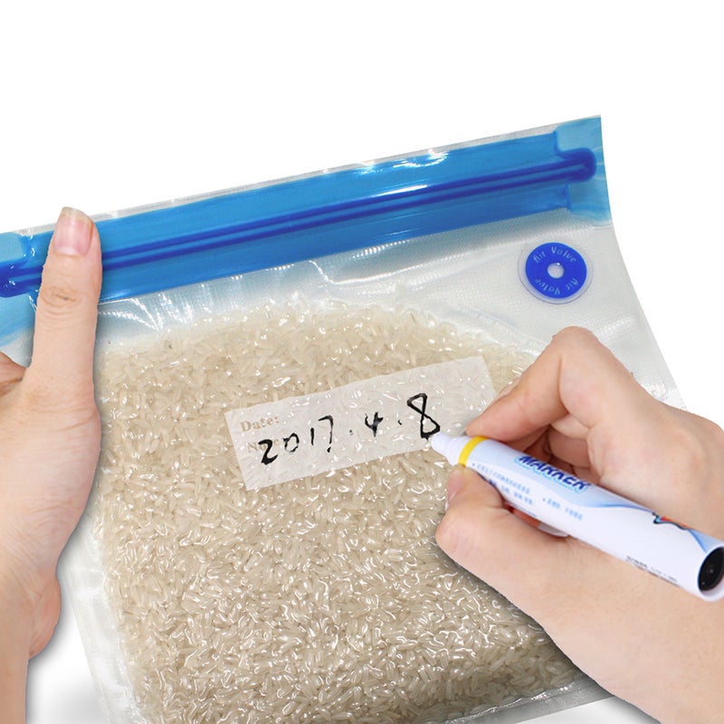 5-Piece Vacuum Storage Food Saver Seal Bag Set White 22 x 3 x 21cm - Image 2