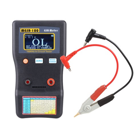 MESR-100 ESR Professional Capacitance Ohm Meter Black/Orange 17 x 5 x 9cm