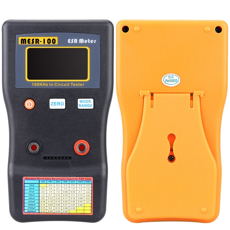 MESR-100 ESR Professional Capacitance Ohm Meter Black/Orange 17 x 5 x 9cm