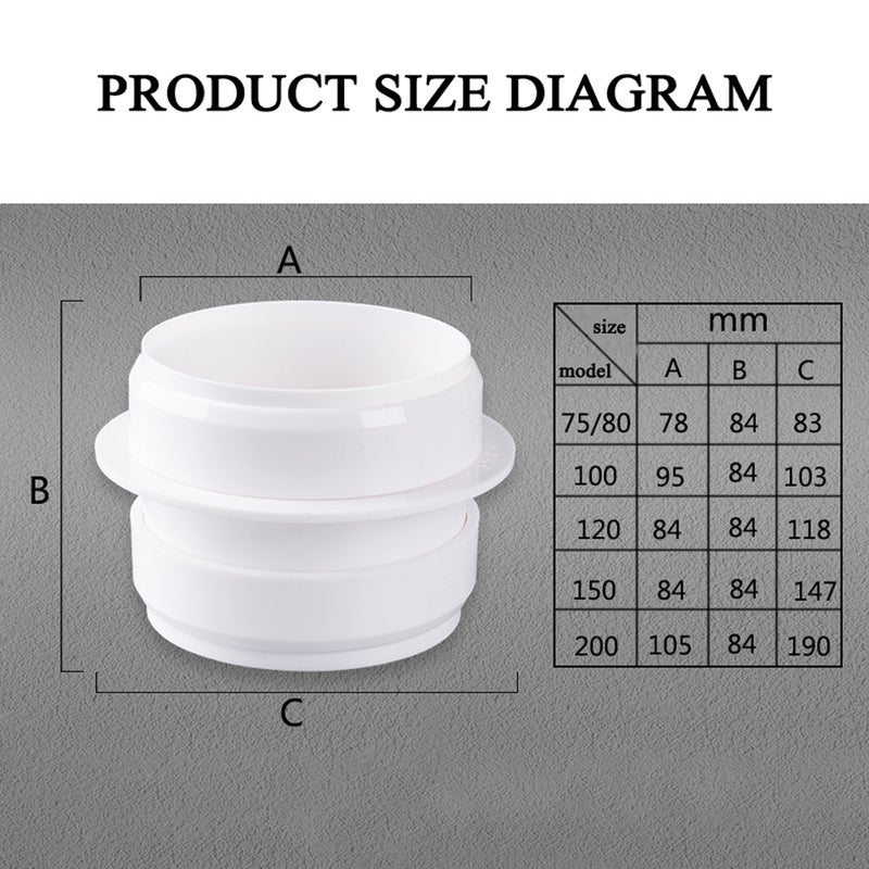 Anti Odor Control Valve White 15 x 10 x 10cm  - Image 2