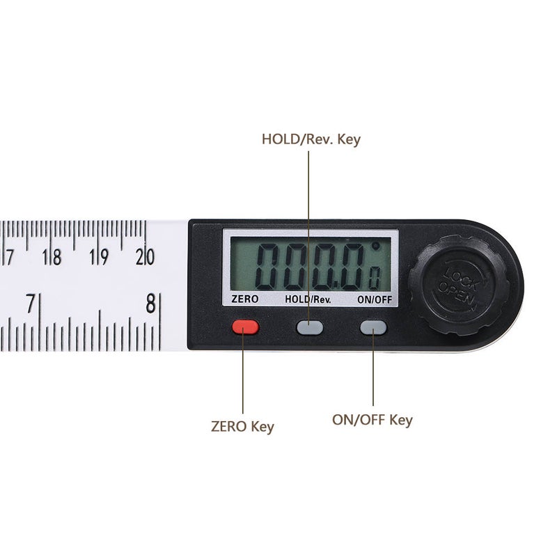 Generic - Multifunctional Digital Display Angle Ruler Black/Silver 32.50 x 4 x 8.50cm - Image 1