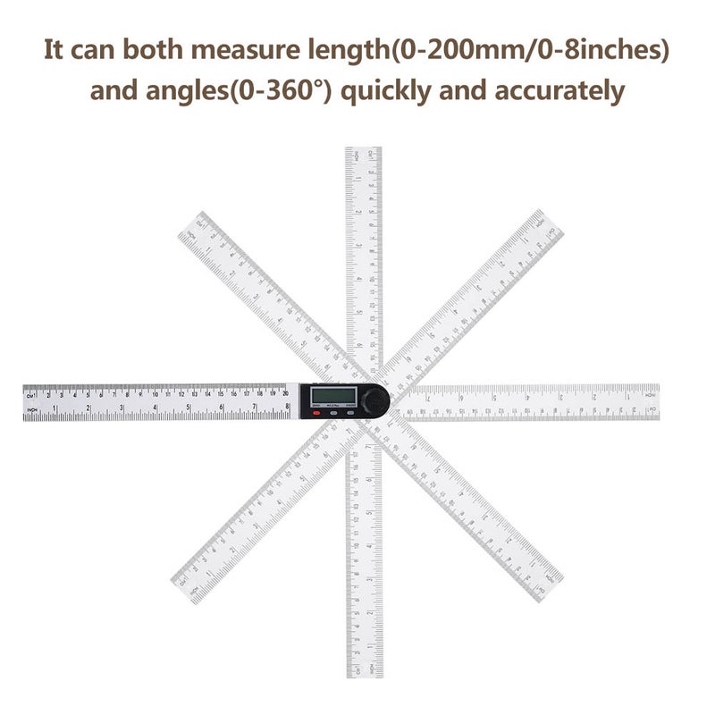 Generic - Multifunctional Digital Display Angle Ruler Black/Silver 32.50 x 4 x 8.50cm - Image 1