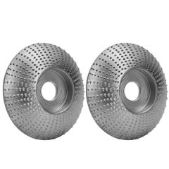 Generic 2-Piece Wood Angle Grinding Wheel Set Silver 15 x 4 x 14cm  - Image 1