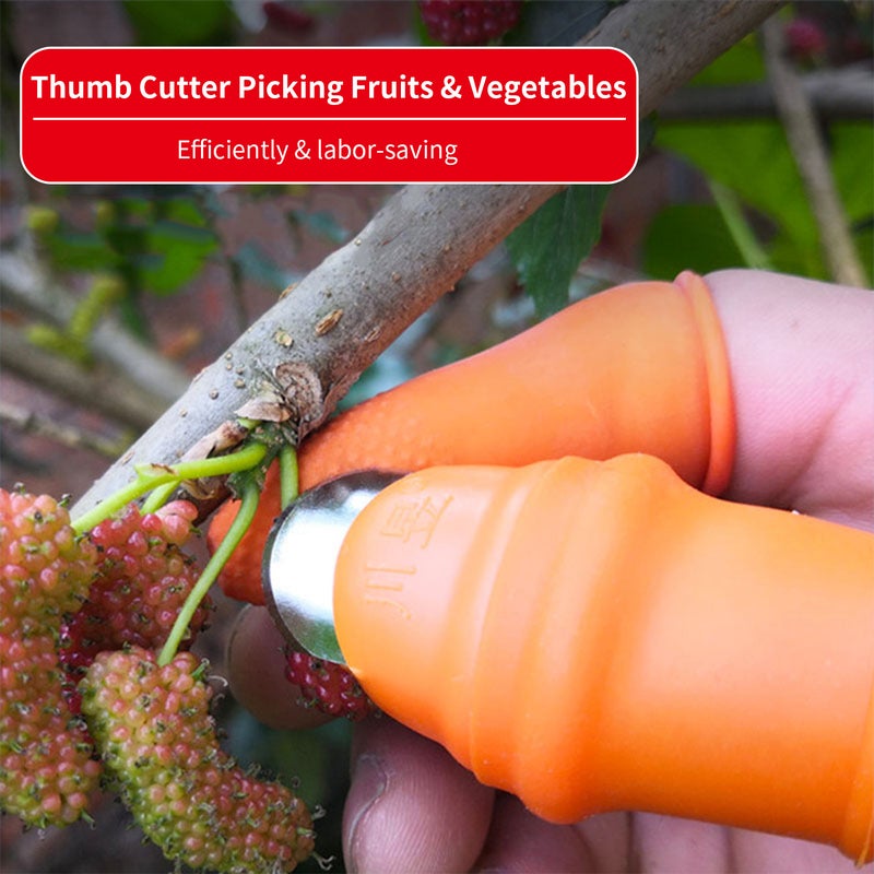 Generic Silicone Thumb Knife For Garden Harvesting Orange 5 x 2 x 2cm  - Image 3