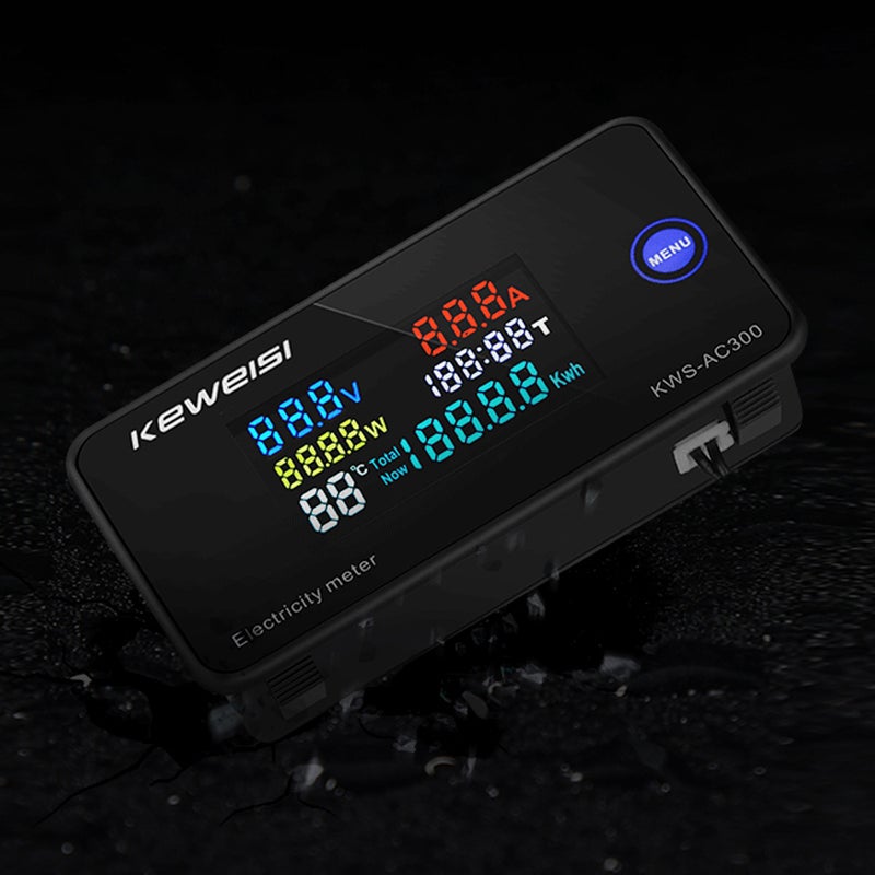 AC50-300V Digital Voltmeter For Temperature/Humidity Measurement Black 9 x 5 x 6cm - Image 3