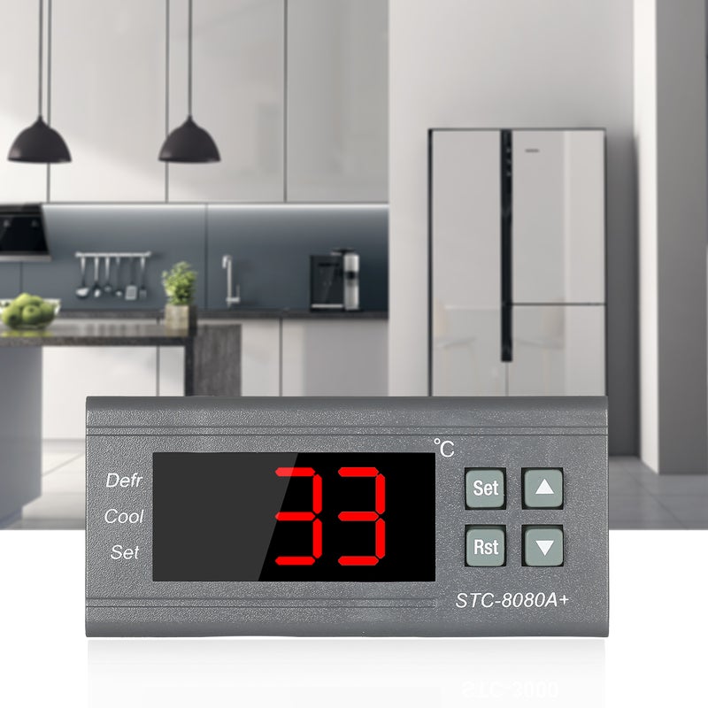 220V Digital Temperature Controller With NTC Sensor Probe Grey/Orange 10 x 6 x 8cm  - Image 5