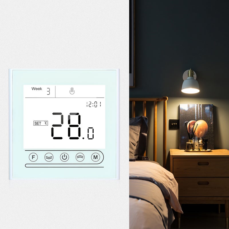 Generic - Tuya WiFi Smart Thermostat Temperature Controller For Water/Gas Boiler Heating White 10 x 6.50 x 9.30cm - Image 1