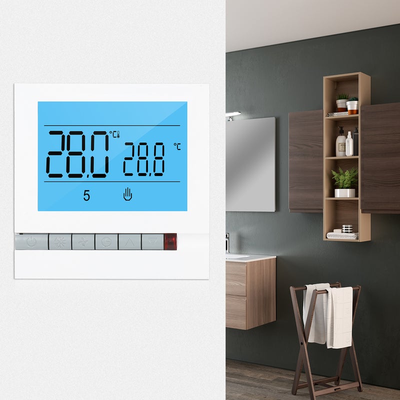 Programmable Smart Thermostat For Water Heating White 10 x 6.50 x 9cm - Image 3