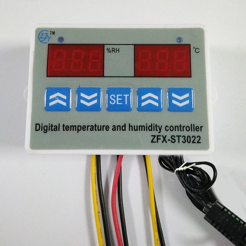 ZFX-ST3022 Dual Display Temperature Humidity Controller For Freezer Fridge Hatching Multicolour 7.60 x 3.10 x 5.50cm - Image 4