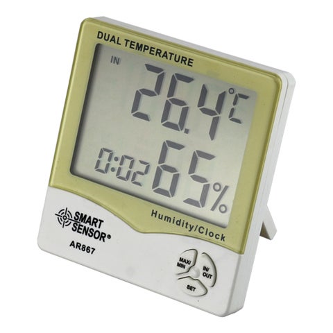 Handheld Digital Hygrometer Tester Grey/Green 21.50 x 4.50 x 14.50cm