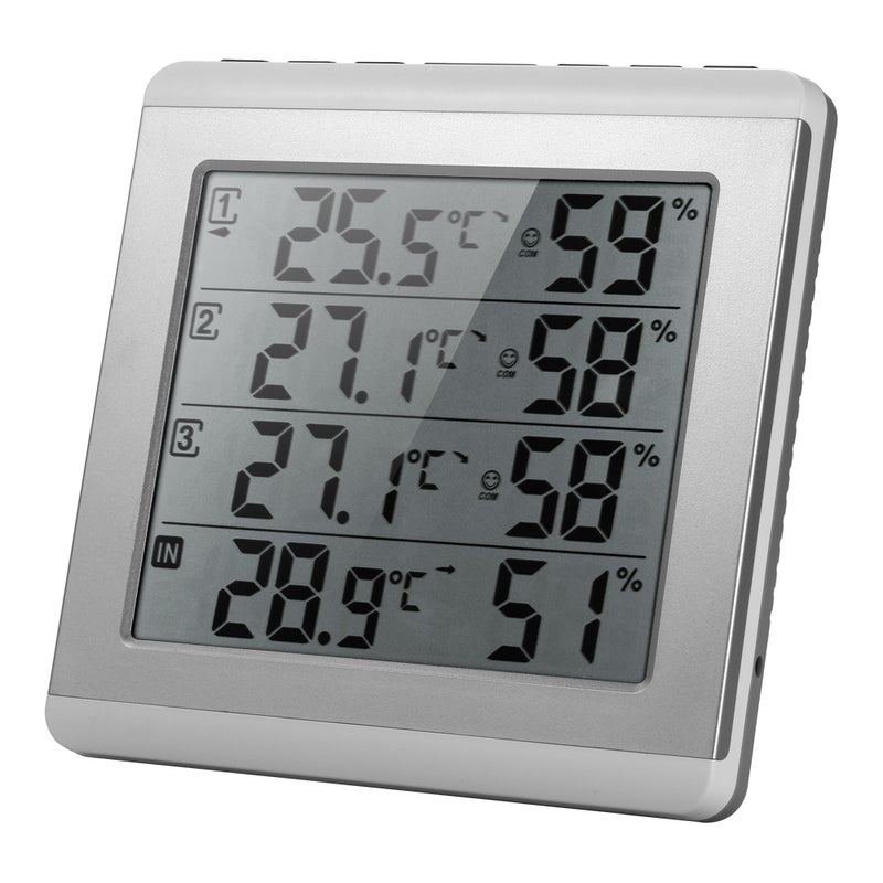 LCD Digital Wireless Indoor And Outdoor Thermometer Grey 21 x 9 x 19.60cm - Image 5