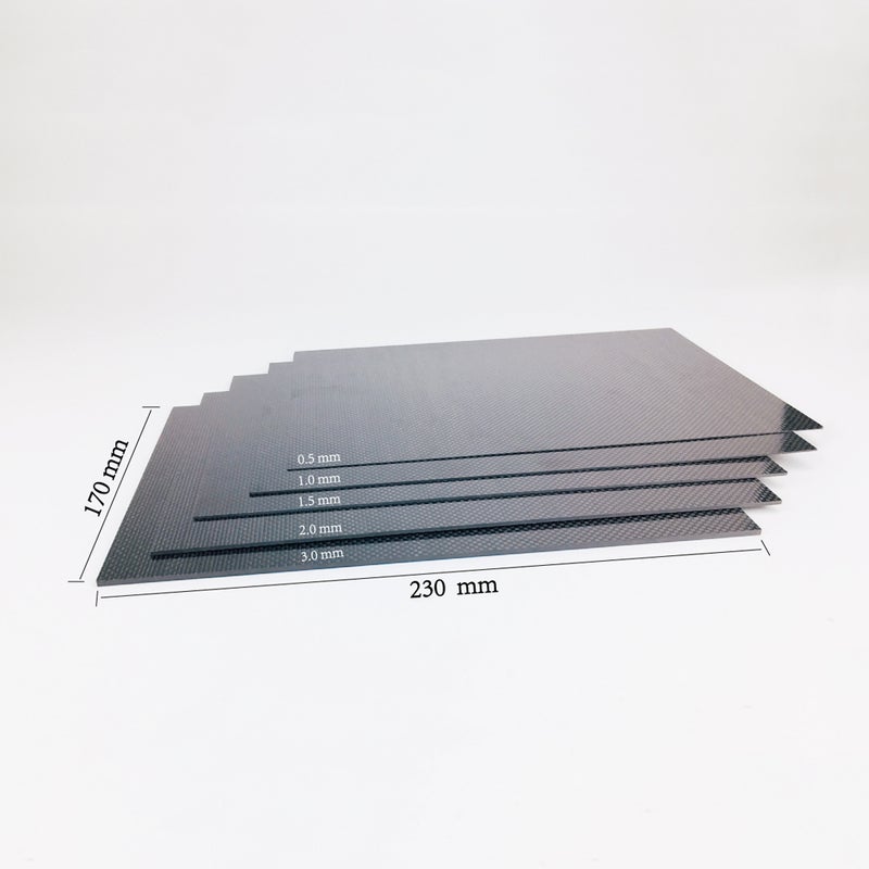 لوح من ألياف الكربون أسود 23 x 0.50 x 17سم  - Image 3