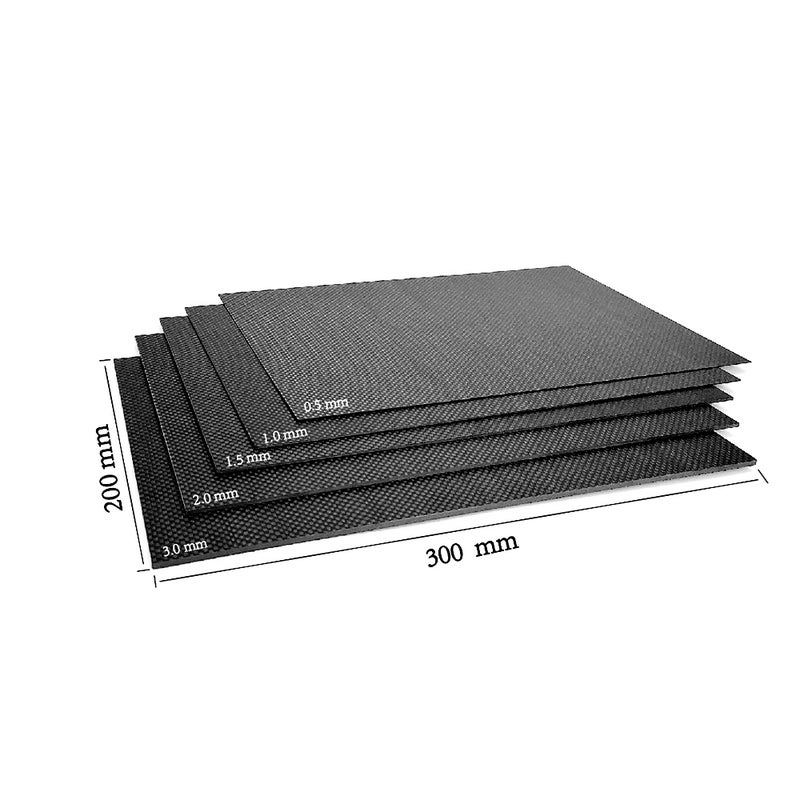 لوح من ألياف الكربون أسود 30 x 0.50 x 20سم  - Image 4