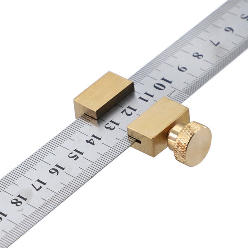 Brass Positioning Block Measuring Ruler Black 33.50 x 3.50 x 5.80cm - Image 5