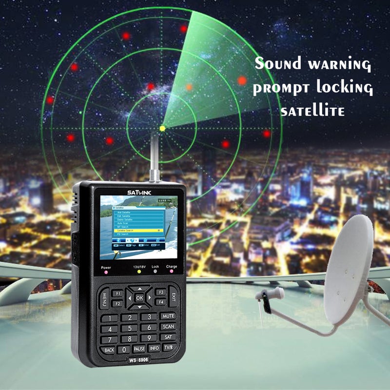 Generic - Digital Satellite Signal Finder Meter Black 20.30 x 5.90 x 15.40cm - Image 1