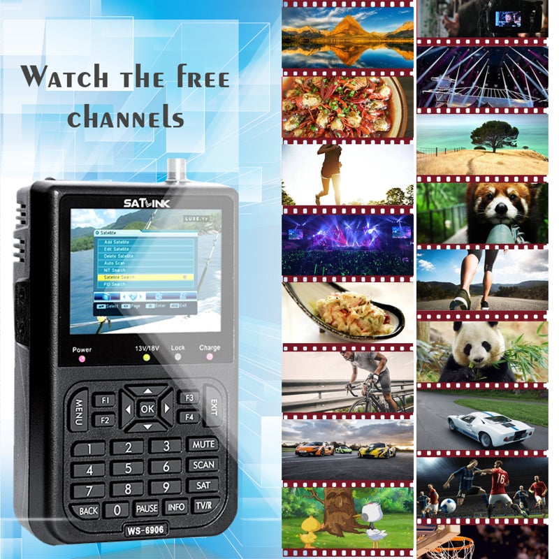 Generic - Digital Satellite Signal Finder Meter Black 20.30 x 5.90 x 15.40cm - Image 1