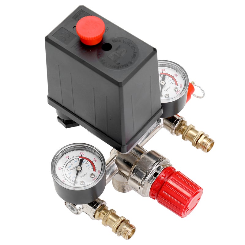 Generic - 125 PSI 12 Bar Air Compressor Pressure Switch Control Valve Multicolour 20 x 10 x 15cm - Image 1