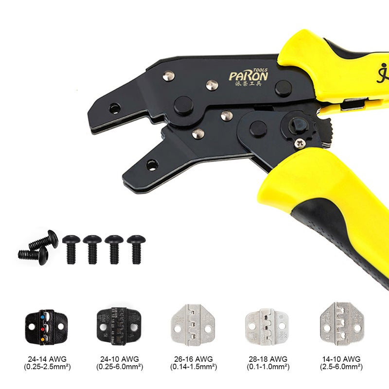 Ratcheting Terminal Crimping Plier Yellow/Black 23.50 x 4.50 x 18.50cm  - Image 4