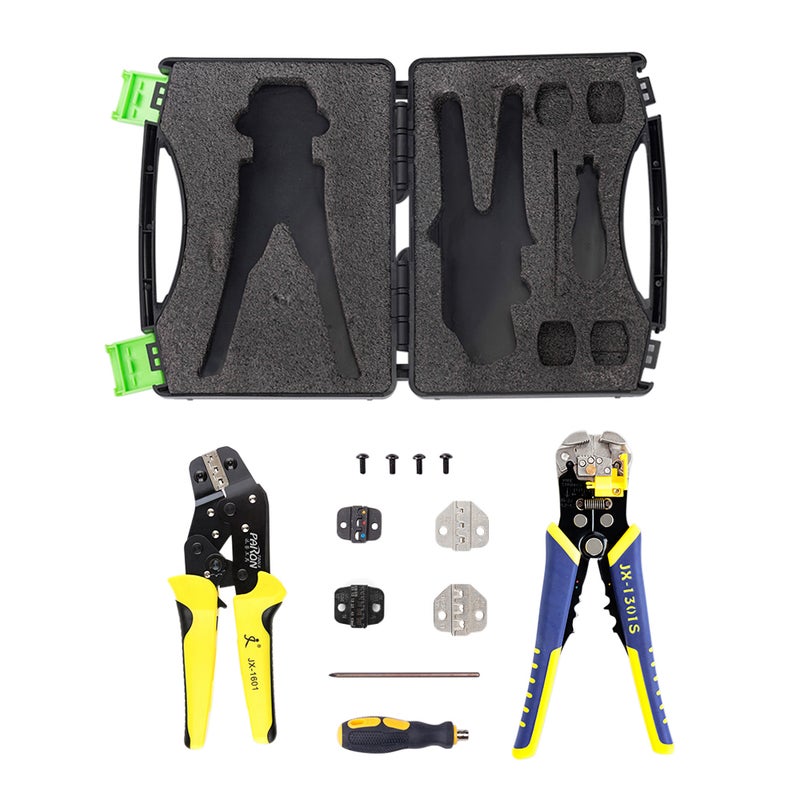 Paron Professional Ratcheting Terminal Crimping Plier Kit Multicolour 23.50 x 4.50 x 18.50cm  - Image 4