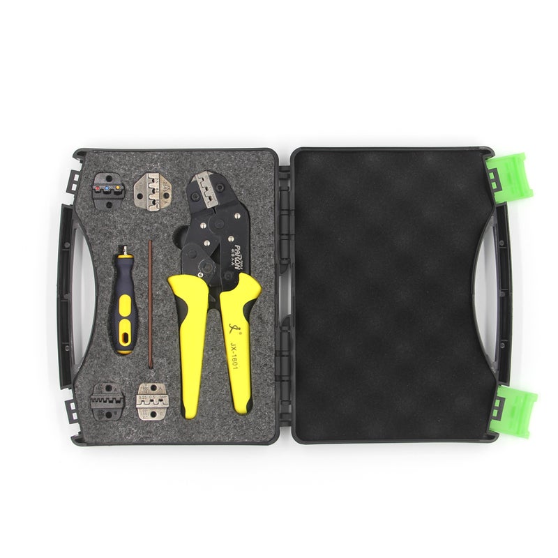 Ratcheting Terminal Crimping Plier Yellow/Black 23.50 x 4.50 x 18.50cm  - Image 1