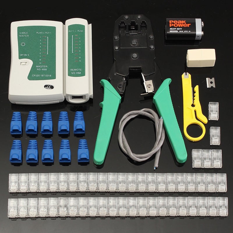 Generic Ethernet LAN Crimping Tool Kit Multicolour 30 x 5 x 15cm  - Image 1