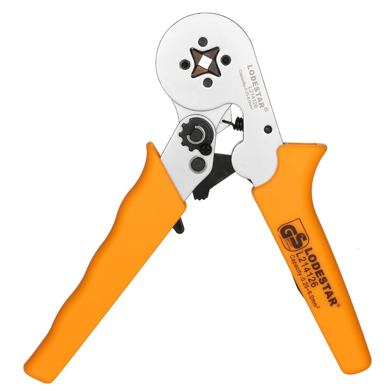 Professional Wire Press Pliers Crimping Tool Orange/Silver 25 x 2.40 x 10.20cm  - Image 1