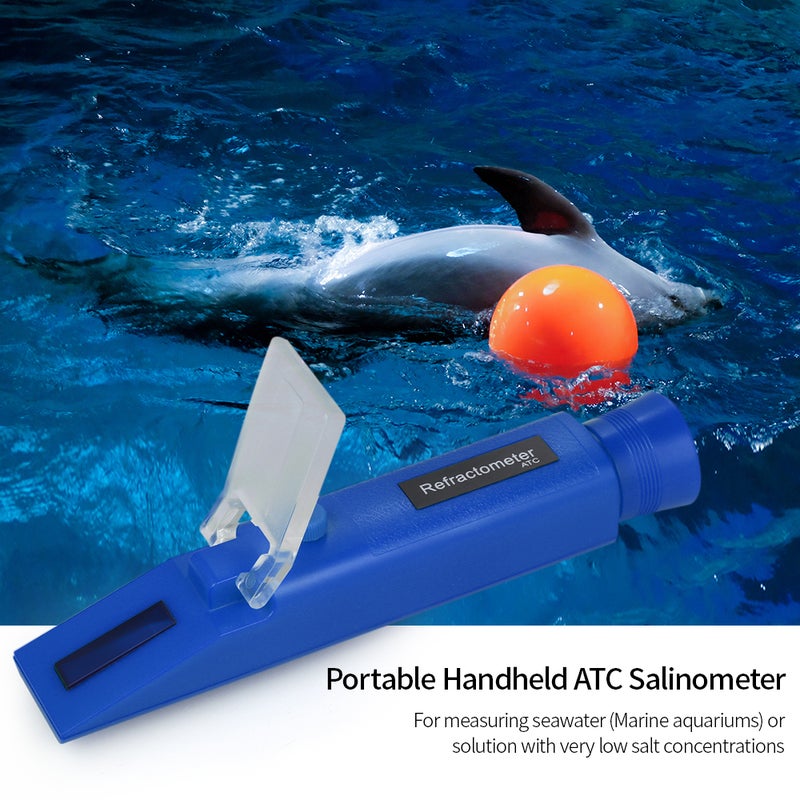 Handheld ATC Seawater Salinity Refractometer Blue 18 x 4 x 4.50cm  - Image 3