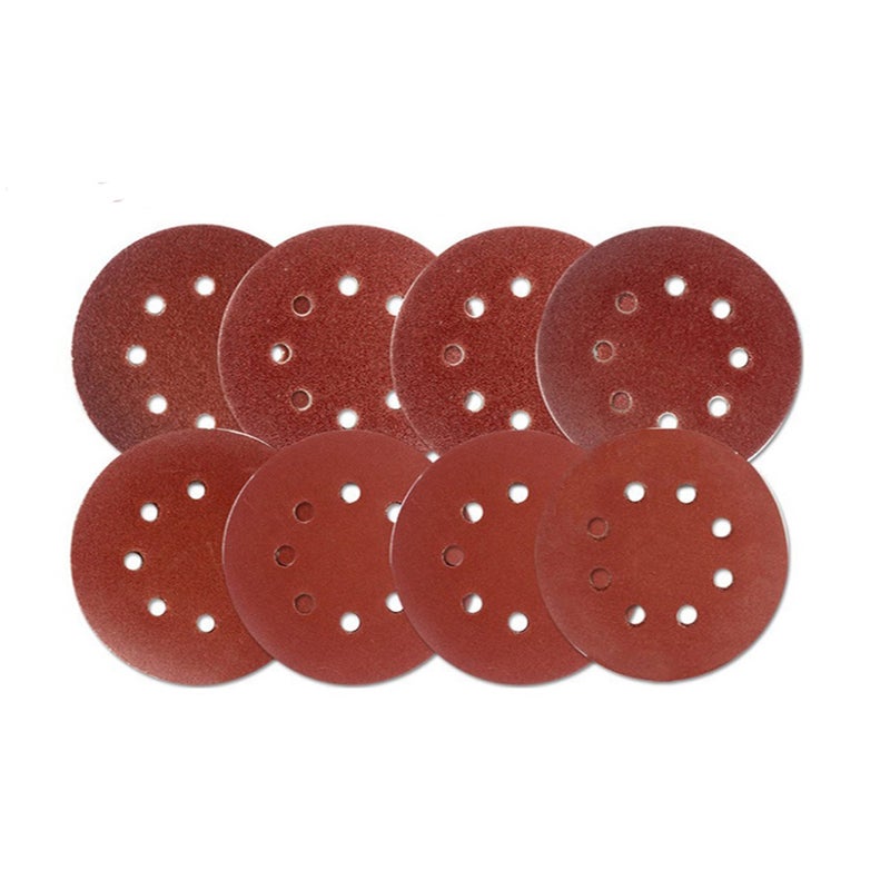 100-Piece Hook Loop Sanding Disc Set Red 12.80 x 12.30 x 12.80cm  - Image 5