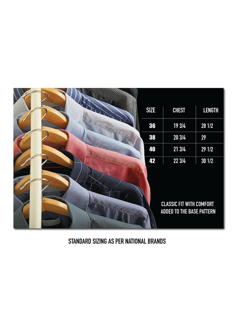 Ivory Throne Classic Printed Semi Cutaway Collared Formal Shirt White