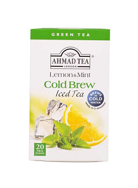 Cold and Brew Iced Green Tea Lemon and Mint