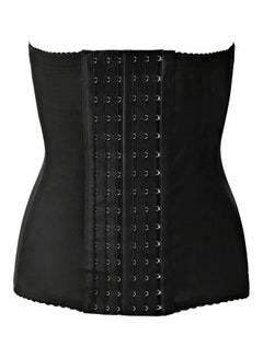 Solid Pattern Comfy Corset Black
