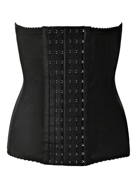Solid Pattern Comfy Corset Black