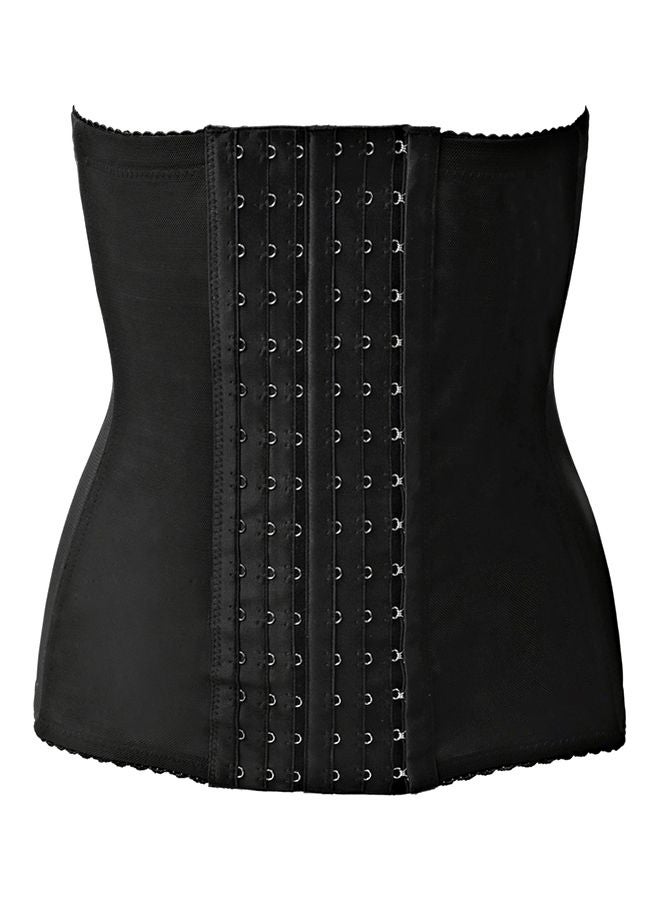 QiaoKai - Solid Pattern Comfy Corset Black - Image 1