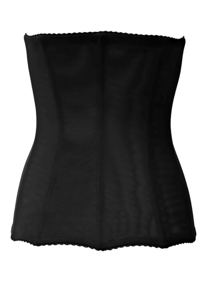 QiaoKai - Solid Pattern Comfy Corset Black - Image 1