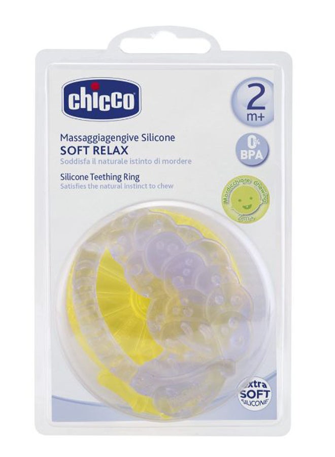Chicco 2 Pieces Orthodontic Teething Ring Grape & Lemon Soft Relax Assorted, Blue/Yellow - CH02578 - Image 4