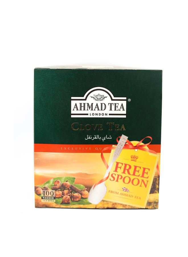 Ahmad Tea - 100-Piece Clove Tea Bags Pack With Tea Spoon One Size - Image 1