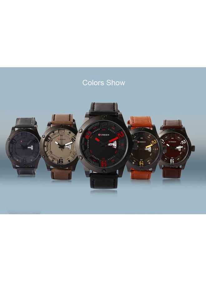 CURREN - Men's Quartz Analog Watch CU-8251-BR1 - 48 mm - Brown - Image 1