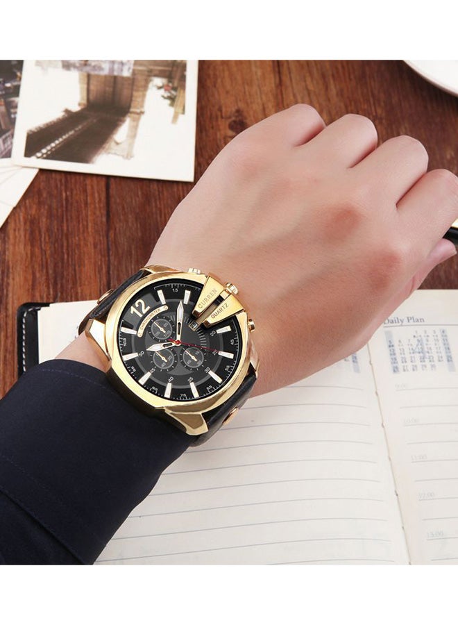 كارين ساعة يد كرونوغراف مقاومة للماء طراز 8176 - 54 ملم - أسود للرجال - Image 4