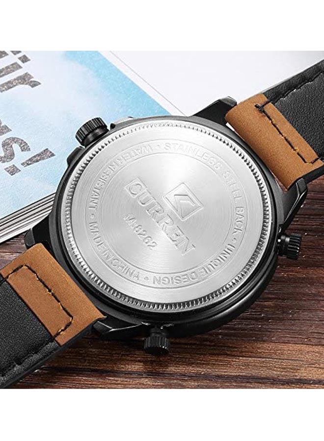 CURREN - men Water Resistant Leather Analog Watch 8262 - Image 1