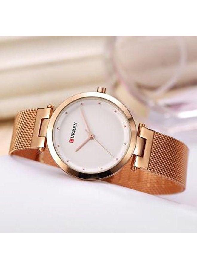 CURREN - Women's Water Resistant Analog Wrist Watch 9005 - 35 mm -Rose Gold - Image 1